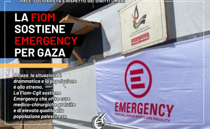 La Fiom sostiene Emergency per Gaza